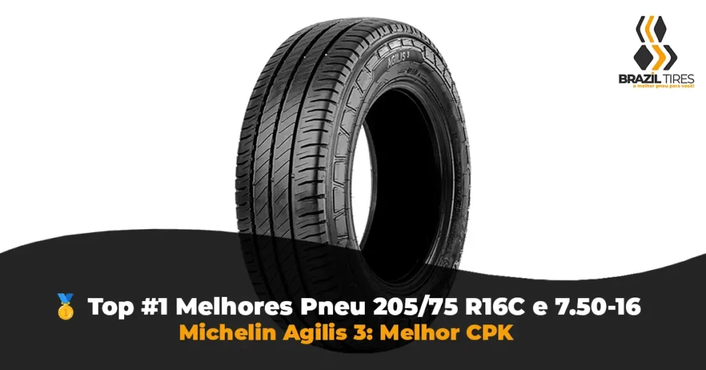 Pneu Michelin Agilis 3 205/75 R16 com tecnologia EverGrip. Oferece a maior durabilidade e frenagem segura para frotas de alta quilometragem.