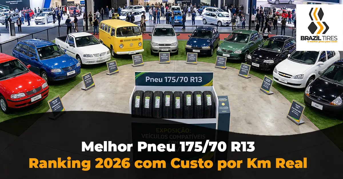 Ranking do melhor pneu 175 70 R13 em 2026 com INMETRO verificado e custo por quilômetro calculado