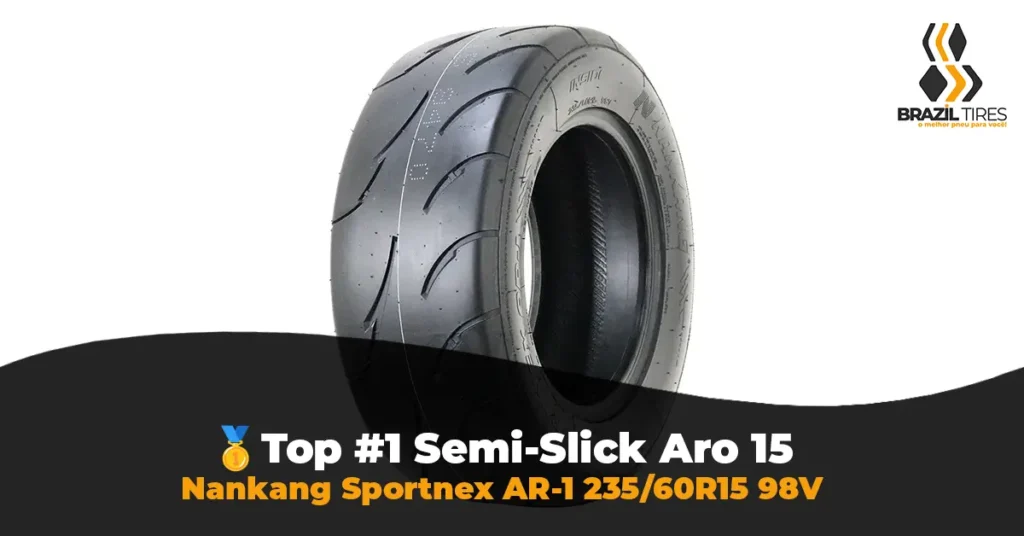 Pneu Toyo R888 R15 com design de banda de rodagem otimizado para aderência a seco, disponível na medida pneu 225/50 R15.