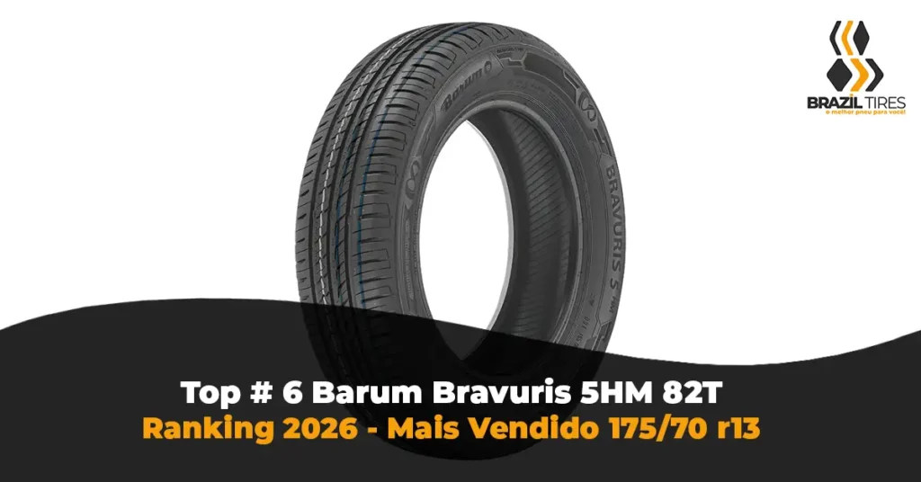 Pneu Barum Bravuris 5HM 175/70 R13 82T fabricado pelo grupo Continental em Camaçari